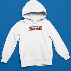 New- White&black Embroidered anime box hoodies
